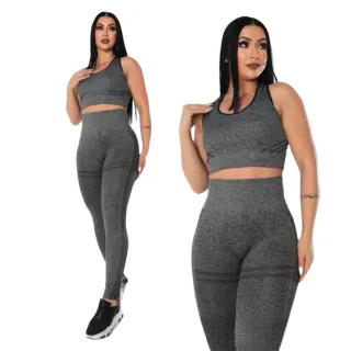 Top e calça legging fitness importados de qualidade - tendência academia - conjunto calça+ Top BERGE
