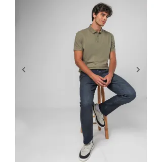 Camisa polo masculina verde slim fit piquet poá | Pool - GG