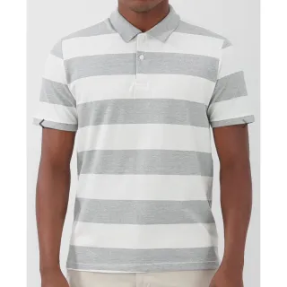 Pool Basics - Camisa Polo Masculina Listrada Piquet Branca - P