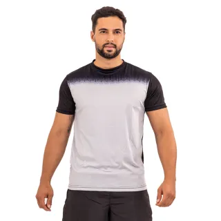 Camiseta Masculina Dry Fit para Ciclismo, Corrida e Academia - Cinza Escuro