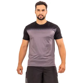 Camiseta Masculina Dry Fit para Ciclismo, Corrida e Academia - Cinza Escuro