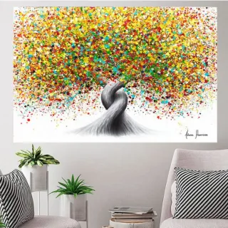 Grande Arvore Colorida Quadro Decorativo 110x80cm Sala Quarto - 23