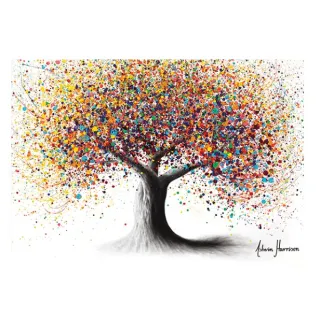 Grande Arvore Colorida Quadro Decorativo 110x80cm Sala Quarto - 23