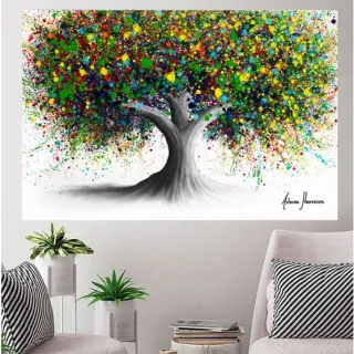 Grande Arvore Colorida Quadro Decorativo 110x80cm Sala Quarto - 23