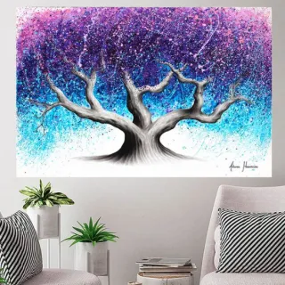 Grande Arvore Colorida Quadro Decorativo 110x80cm Sala Quarto - 23