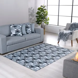 Tapete Premium Gorgurinho Sala Quarto 1,00x1,40 - Cores Variadas - AZUL ABSTRATO