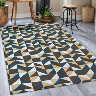 Tapete Premium Gorgurinho Sala Quarto 1,00x1,40 - Cores Variadas - AZUL ABSTRATO