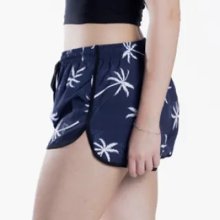 Moda Praia Verão Casal Kit Mozão Coqueiros Shorts Tactel - G1