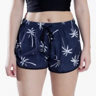 Moda Praia Verão Casal Kit Mozão Coqueiros Shorts Tactel - G1