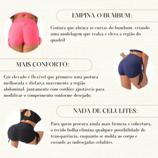 Bumbum Bolha Fitness Premium: Disfarça Celulite, Empina e é Confortável - Lilás