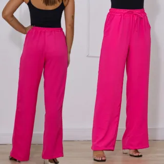 Pantalona Feminina Cintura Alta com Bolso - Raryel - Preto