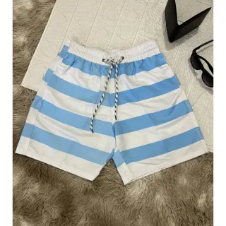 Short Tactel Masculino Listrado - Ideal para treinos na academia - Azul Bebê