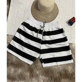 Short Tactel Masculino Listrado - Ideal para treinos na academia - Azul Bebê