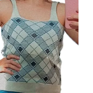 Promoção: Regata Animal Print Zebra de Tricot - preto/bege