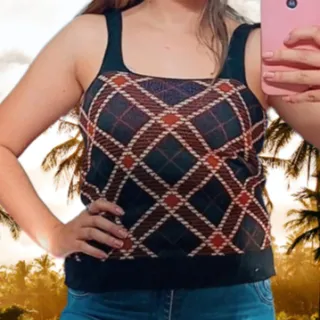 Promoção: Regata Animal Print Zebra de Tricot - preto/bege