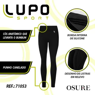 Legging Feminina Lupo Max Sport Original - Sem Costura, Cintura Alta - Vermelho Pomodoro