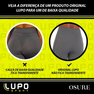 Legging Feminina Lupo Max Sport Original - Sem Costura, Cintura Alta - Vermelho Pomodoro