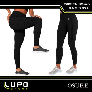 Legging Feminina Lupo Max Sport Original - Sem Costura, Cintura Alta - Vermelho Pomodoro