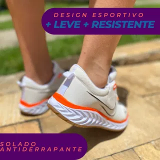 Lançamento 2023 Tênis Esportivo Masculino Academia - Branco