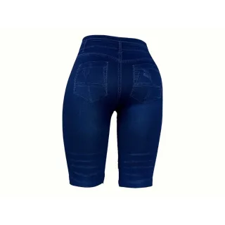 Leggings Esportivas Femininas em Jeans Falso - Kit3