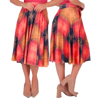 Moda Feminina Evangélica - Saia Plissada Godê - FAIXA PRETA