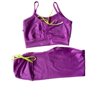 Top Tela e Legging Feminino Academia Suplex 3D - Raryel - Conj/3D preto