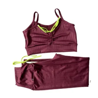 Top Tela e Legging Feminino Academia Suplex 3D - Raryel - Conj/3D preto