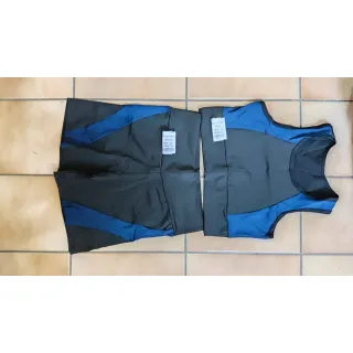 Conjunto Fitness Short e Top de Treino sem Decote - Roupa Academia - Azul Claro