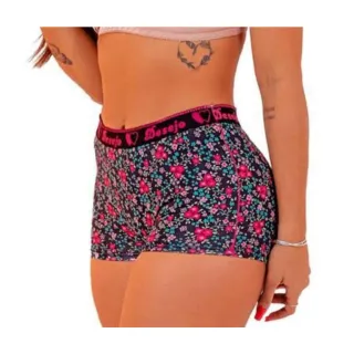 Boxer Feminina Calcinha Kit 10 Short Adulto Cuecas Calcinhas Box - Lisas Sortida