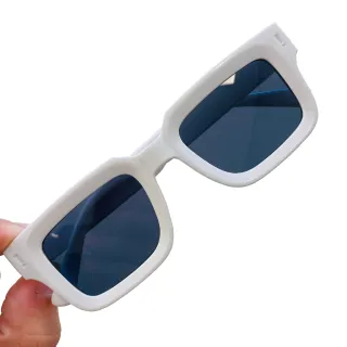 Proteção Uv400 Óculos Quadrado Masculino Feminino - Azul Transparente