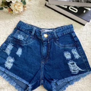 Moda Verão Shorts Jeans Feminino Cintura Alta Hot Pants Zara - 36