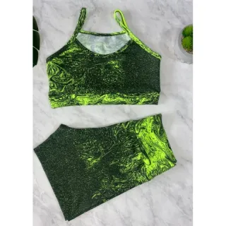 Top + Short Fitness Conjunto GG até - 20