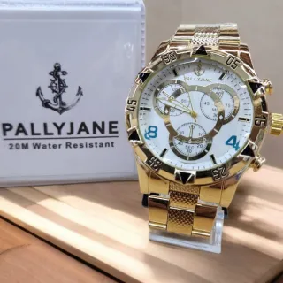 Mod1/4 Pallyjane - Relógio Masculino Prova D´Água - Dourado/Dourado/Azul-Mod4