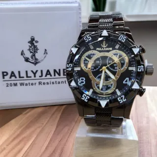 Mod1/4 Pallyjane - Relógio Masculino Prova D´Água - Dourado/Preto/Azul-Mod4