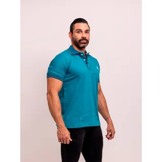 Camiseta Masculina Polo Casual Básica para Lazer em Algodão Piquet - Marrom