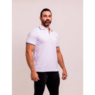 Camiseta Masculina Polo Casual Básica para Lazer em Algodão Piquet - Marrom