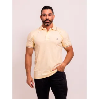 Camiseta Polo Masculina Casual em Algodão Piquet - Ideal para o Dia a Dia - Amarelo