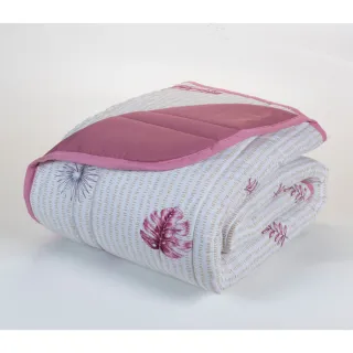 Edredom Dupla Face Queen Casal 01 Peça Toque Macio Micropercal 200 Fios - AZUL GRID