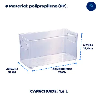 Guarda e Conserva Multiuso Plasutil para Geladeira, Dispensa e Cozinha - Porta ovos 10 x 30