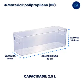 Guarda e Conserva Multiuso Plasutil para Geladeira, Dispensa e Cozinha - Porta ovos 10 x 30