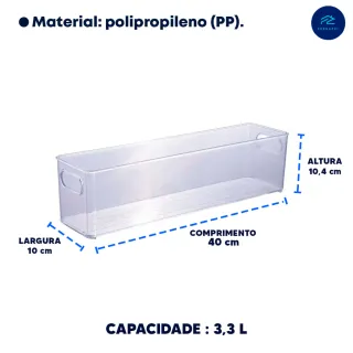 Guarda e Conserva Multiuso Plasutil para Geladeira, Dispensa e Cozinha - Porta ovos 10 x 30