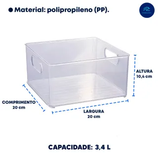 Guarda e Conserva Multiuso Plasutil para Geladeira, Dispensa e Cozinha - Porta ovos 10 x 30