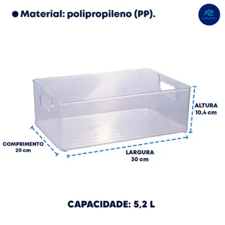Guarda e Conserva Multiuso Plasutil para Geladeira, Dispensa e Cozinha - Porta ovos 10 x 30