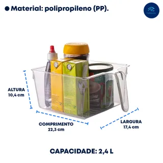 Guarda e Conserva Multiuso Plasutil para Geladeira, Dispensa e Cozinha - Porta ovos 10 x 30