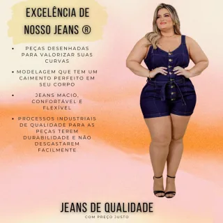Manga longa plus size: jaqueta jeans com lycra - 54