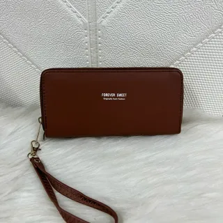 Deluxe Forever Coleção - Carteira Feminina com 2 Zíper - caqui B05