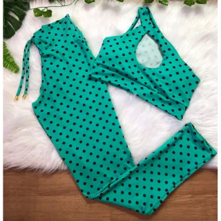 Top com bojo e conjunto de legging com cordinha perfeito para atividades físicas - Borboletas 🦋  top lateral