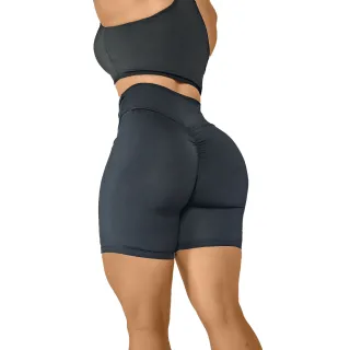 Top e Short Conjunto Academia Empina Bumbum - Cinza Mescla