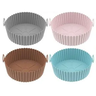 Assadeira Flexível em Silicone para Fritadeira Air Fryer - Lavável e de alta qualidade - QUADRADO VERMELHO