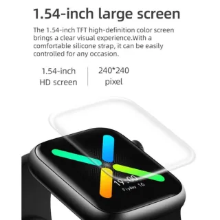 Relógio Inteligente IWO X8 - Monitor Cardíaco, Chamadas Bluetooth, Tela Cheia Touch - Rosa de Ouro